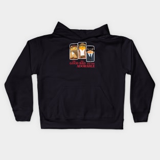 The Good The Bad And The Adorable black Kids Hoodie